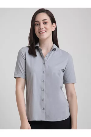 FableStreet Women Grey Casual Shirt