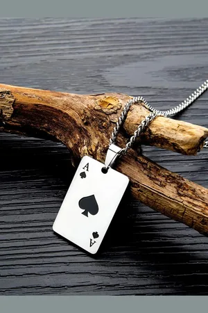 EL REGALO Men Silver-Toned & Black Necklace
