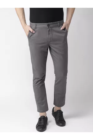 Mast & Harbour Men Grey Slim Fit Chinos