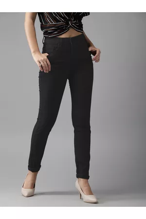 Moda Rapido Women Black Skinny Fit High-Rise Clean Look Stretchable Jeans