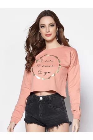 Sera Women Pink Printed Sweatshirt
