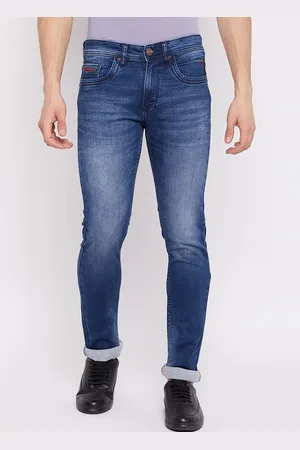 Duke Men Blue Slim Fit Heavy Fade Stretchable Jeans