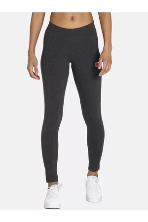 PUMA Women Charcoal Solid Slim Dry Fit High Waist Tights