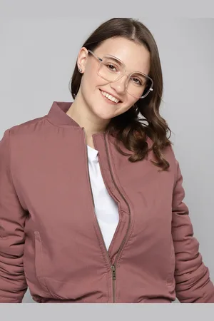 Mast & Harbour Women Mauve Solid Bomber Jacket