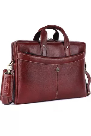 HAMMONDS FLYCATCHER Men Brown Leather Laptop Bag
