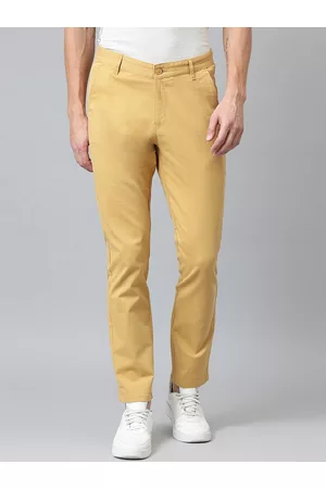 Richlook Men Khaki Smart Slim Fit Chinos Trousers