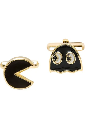 Bodha Gold-Toned & Black Geometric Cufflink