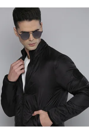 Flying Machine Men Black Bomber Jacket