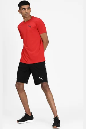 PUMA Men Black Solid Regular Fit Sports Sustainable Shorts