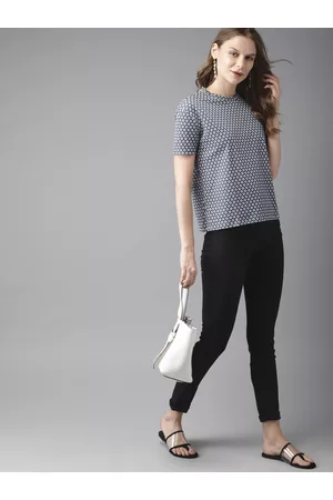 HERE&NOW Women Black Skinny Fit High-Rise Clean Look Stretchable Jeans