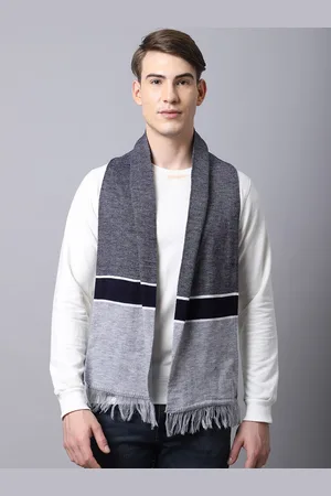 Ellis Men Grey & Blue Acrylic Mufflers