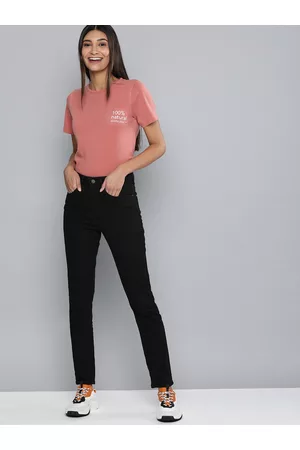 HERE&NOW Women Black Skinny Fit High-Rise Clean Look Stretchable Jeans