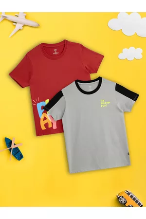 XY Life Boys Multicoloured 2 Intelliease Combed Cotton Boys T-shirt
