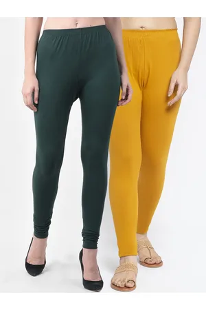 Jinfo Women Pack of 2 Solid Ankle Length Leggings