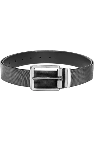 WildHorn Men Black Solid Leather Belt