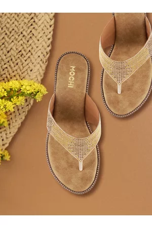 All Things Mochi Women Beige Embellished Sandals