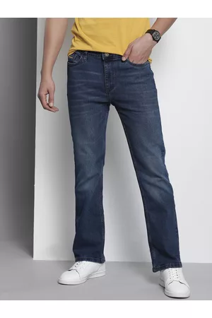 The Indian Garage Co Men Bootcut Light Fade Stretchable Jeans