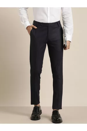 Buy Chums Mens Stretch Waist Formal Smart Work Trouser Pants Black 40W x  29L at Amazonin