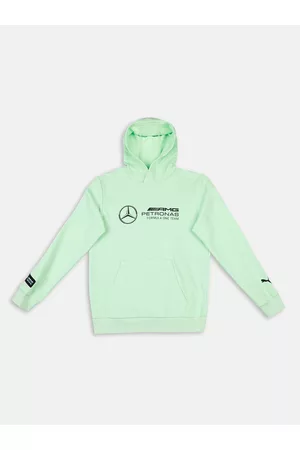PUMA Unisex Mercedes-AMG Petronas F1 Logo Hoodie Youth Regular Fit Sweatshirt