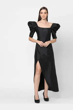MISH Women Black Solid Maxi Dress
