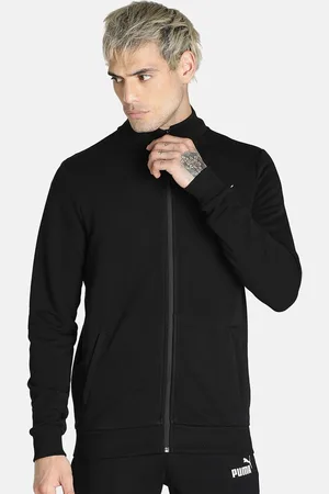 PUMA Men Black Solid Cotton Crop Jackets
