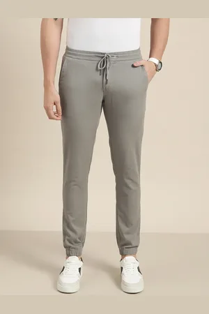 Invictus Men Grey Slim Fit Joggers Trousers