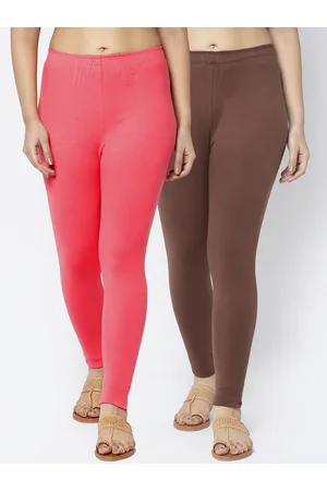 Jinfo Women Pack Of 2 Solid Ankle-Length Leggings