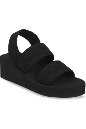 Truffle Collection Women Black Solid Heels