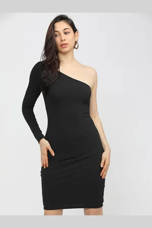 Tokyo Talkies Black One Shoulder Bodycon Dress