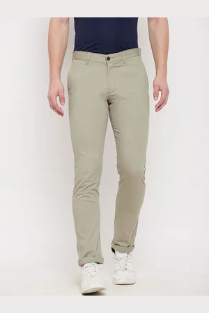 Duke Men Beige Slim Fit Trousers