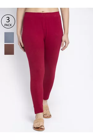 GRACIT Women Pack Of 3 Cotton Ankle Length Leggings