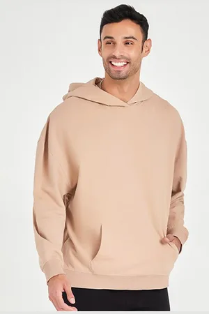 Styli Cotton Hooded Oversized French Terry Sweatshirt