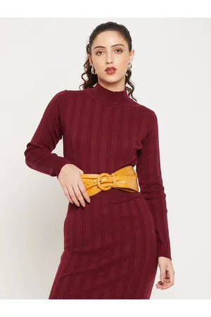 Berrylush Women Yellow Leather Belt