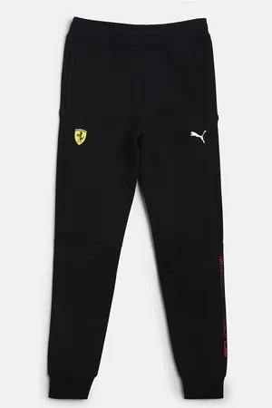 PUMA Kids Black Solid Slim-Fit Joggers