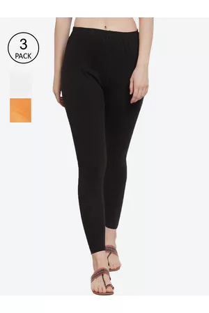 GRACIT Women Pack of 3 Solid Ankle-Length Leggings
