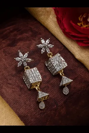 Aadita Gold-Toned Geometric Drop Earrings