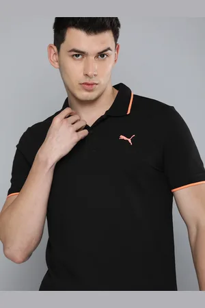 PUMA Men Colourblocked Brand Logo Polo Collar Slim Fit T-shirt