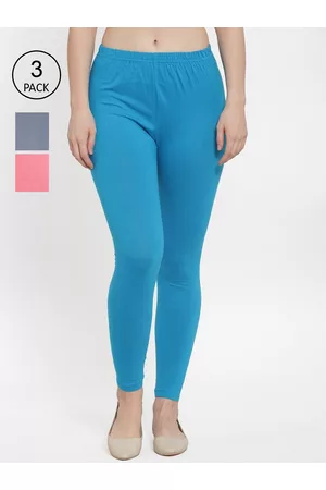 GRACIT Women Cotton Ankle Length Leggings Pack Of 3