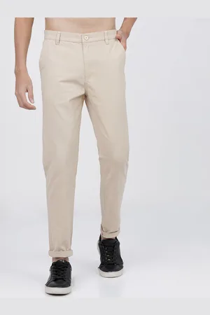 Ketch Men Beige Slim Fit Chinos Trousers