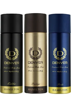 Denver Men Set of 3 Caliber, Prestige & Pride Deodorant Body Sprays 200 ml each