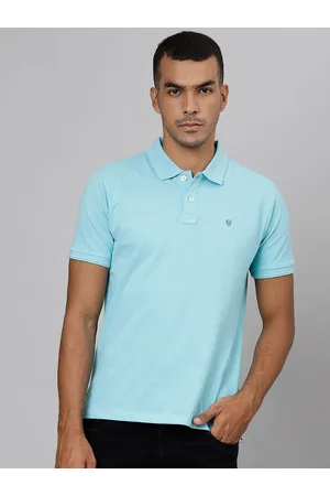 Richlook Men Blue Polo Collar Slim Fit T-shirt