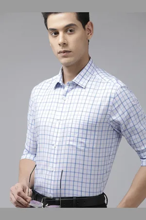 Arrow Men Blue Original Slim Fit Checked Pure Cotton Casual Shirt