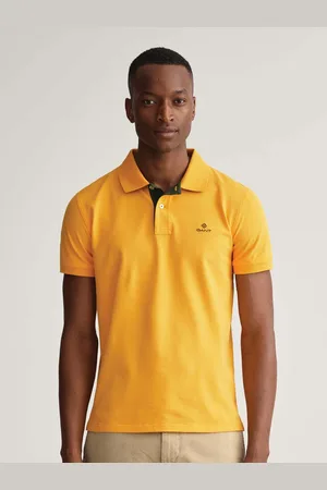 GANT Men Yellow Polo Collar T-shirt