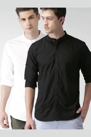 Highlander Men Set Of 2 Slim Fit Solid Casual Shirts