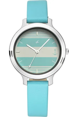 Fastrack Women Turquoise Blue & Grey Analogue Watch 6217SL02