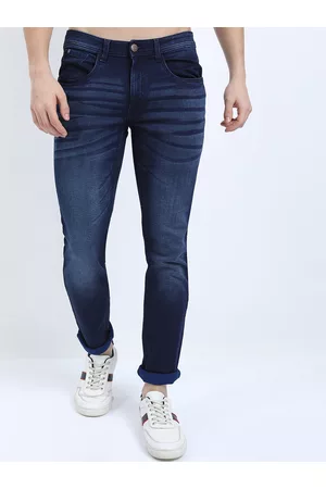 LocoMotive Men Blue Slim Fit Clean Look Light Fade Stretchable Jeans