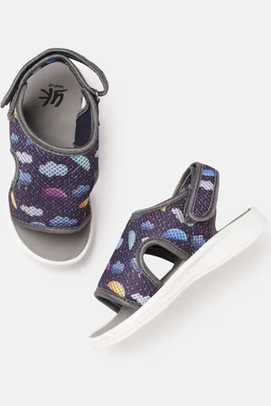 YK Boys Navy Blue & Pink Printed Sports Sandals
