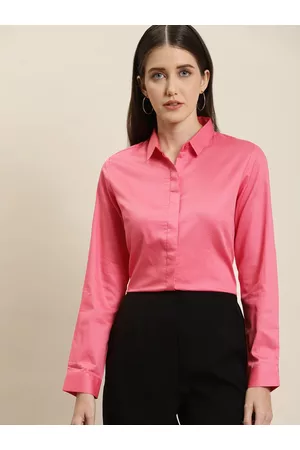 Women White Solids Pure Cotton Slim Fit Formal Shirt