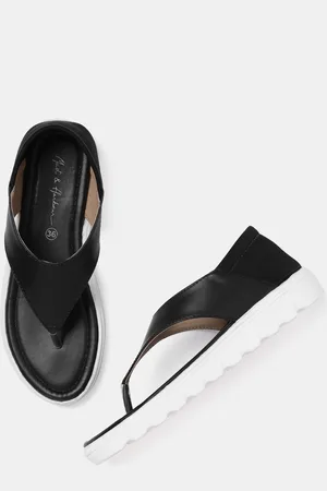Mast & Harbour Women Black Solid Flats