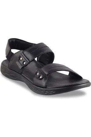 Metro Men Black Comfort Sandals